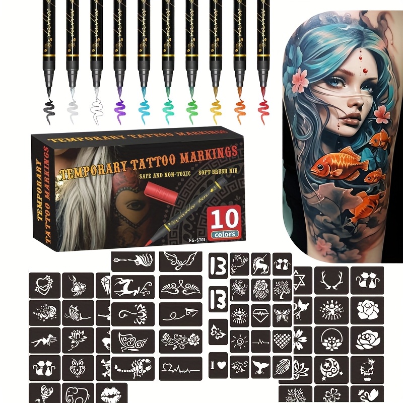 Illustration Marker Set - Conjunto de Marcadores de Tatuagem Temporária