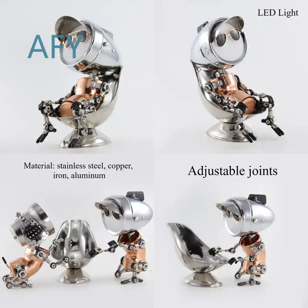 Art Craft Robot - Luminária Robô Punk de Metal para