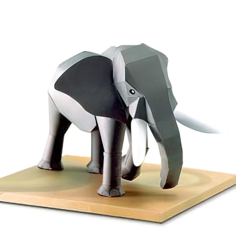 Art Craft Elephant - Elefante africano origami arte mini modelo