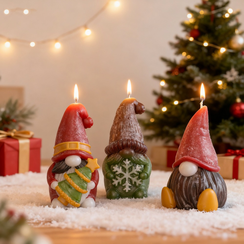 Art And Craft Xmas Tree - Moldes de vela de silicone anões