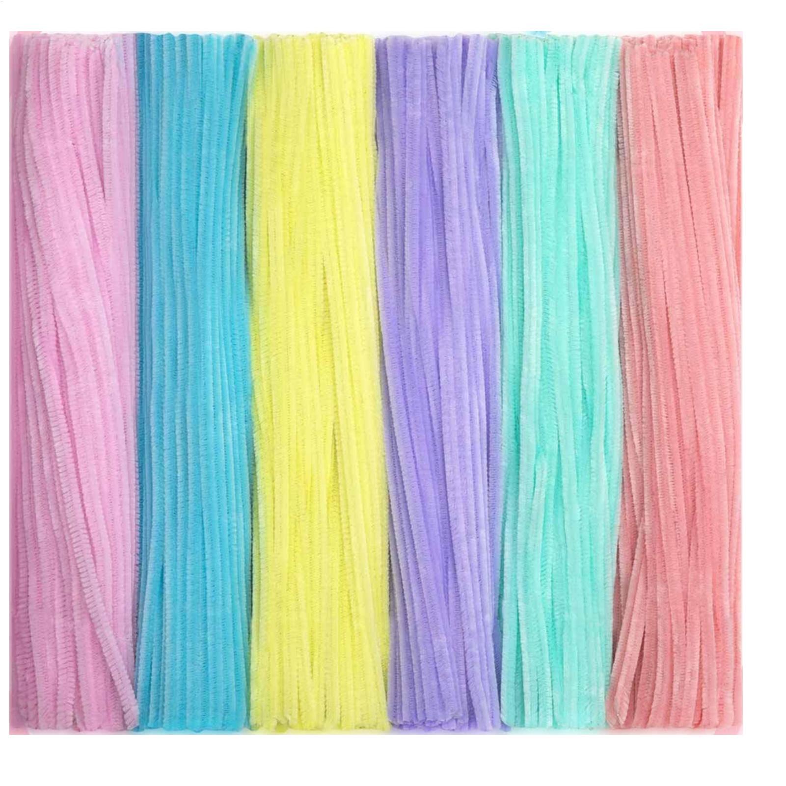 Art Craft School - Limpa-cachimbo de chenille coloridos, hastes de