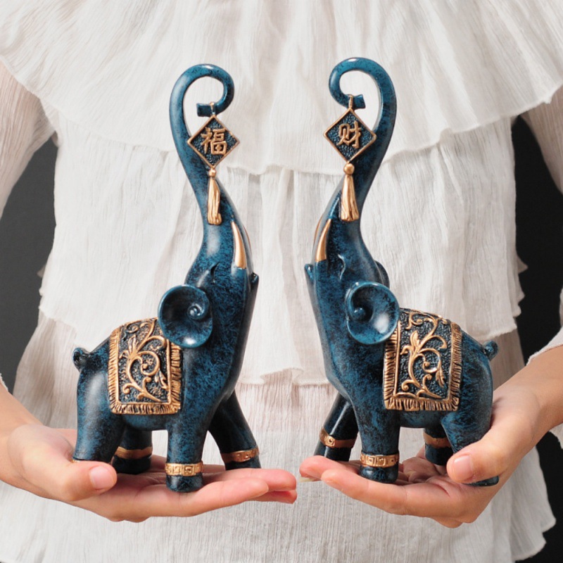 Art Craft Elephant - Um Par de Estatuetas de Elefante