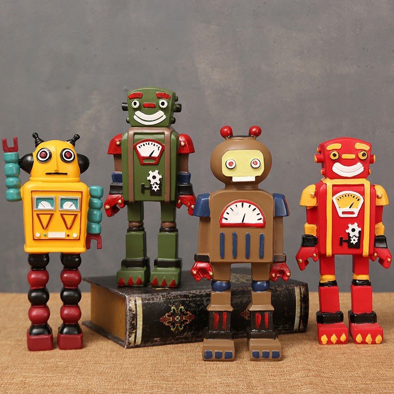 Art Craft Robot - Estátua de Robô em Estilo Cartoon,