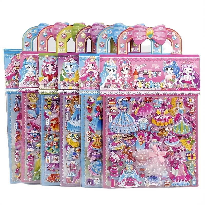 Art Craft Toddler - Princesa vestir-se adesivos inchados almofada para