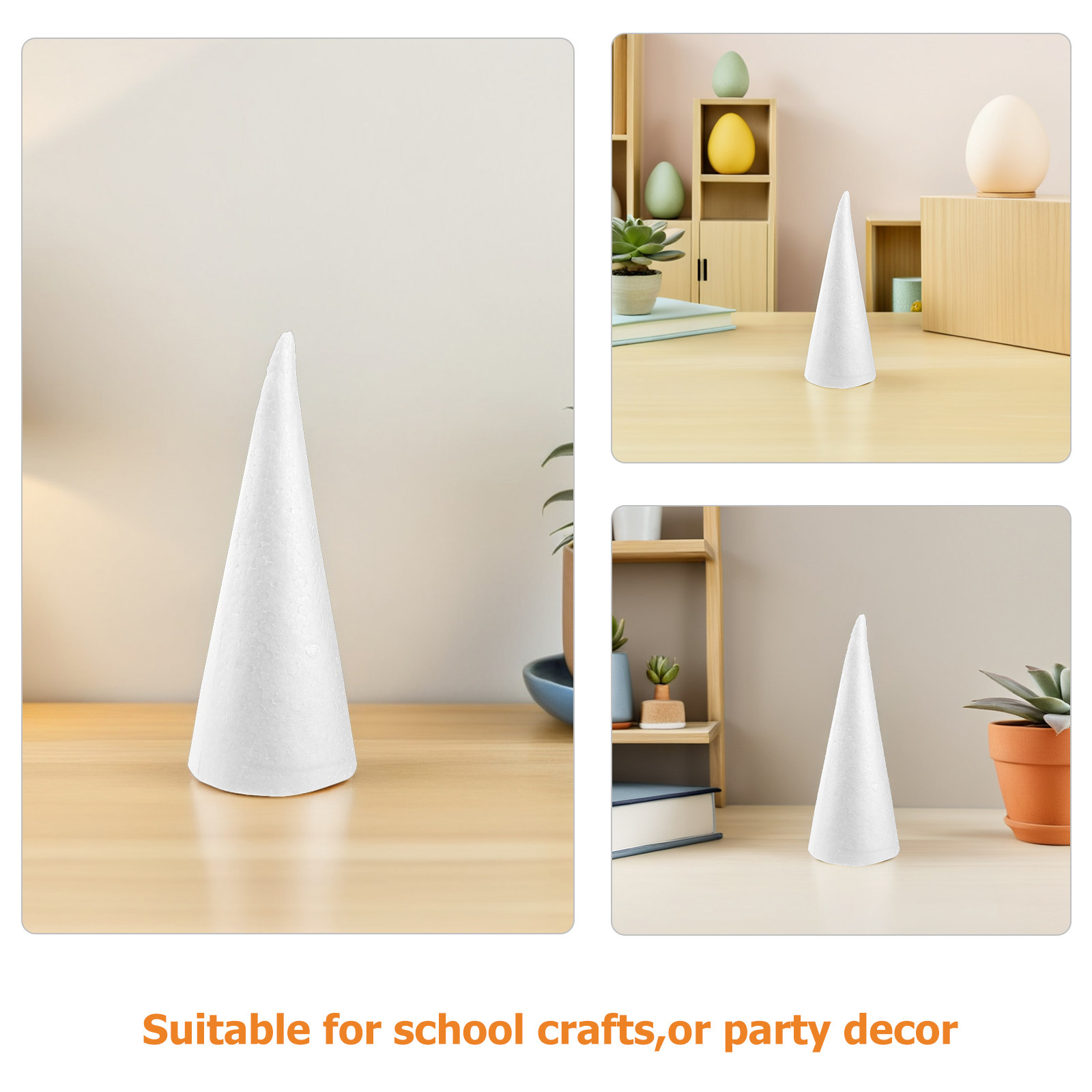 12 Cones de Espuma Brancos de  - Art Craft Christmas Tree avaliação e preço