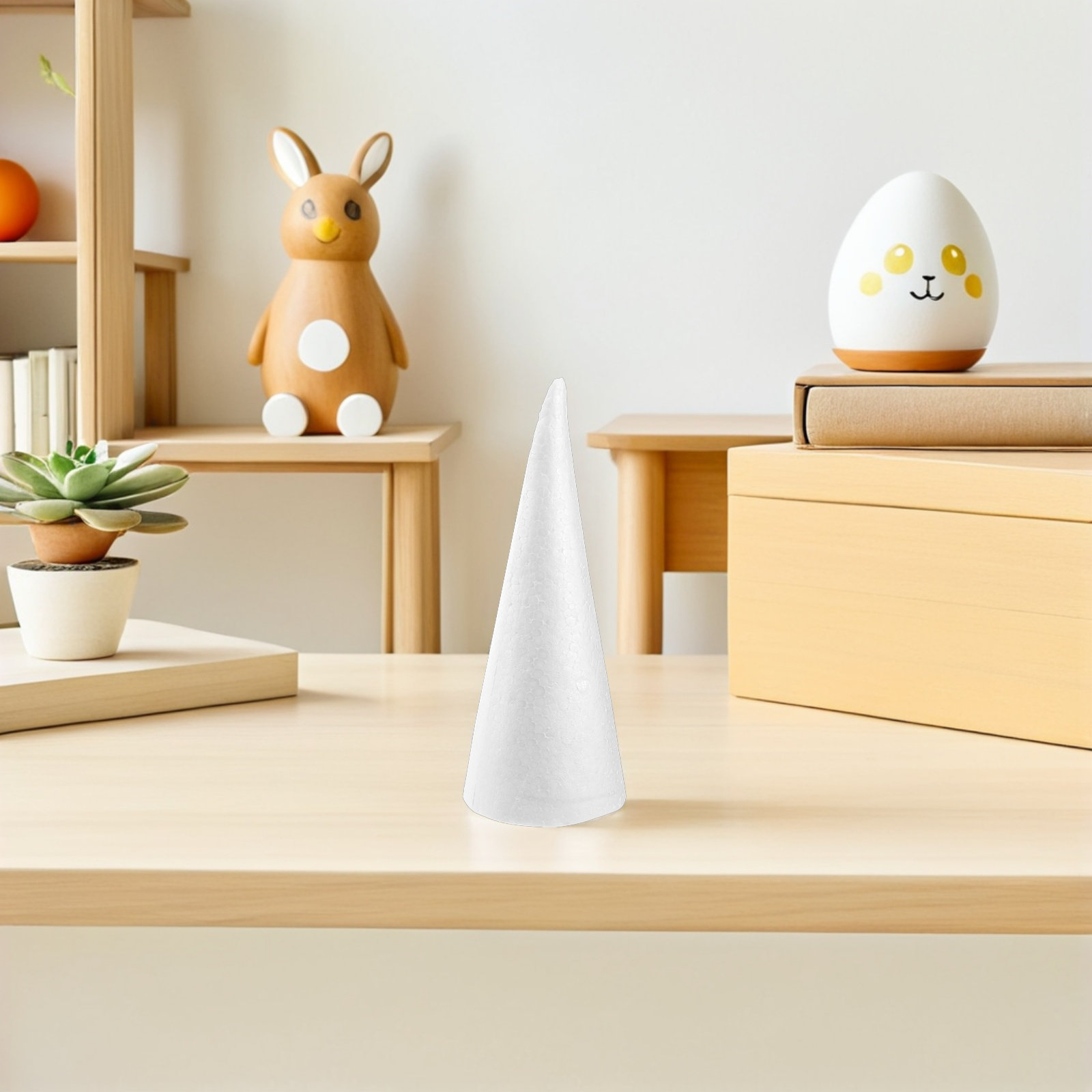 12 Cones de Espuma Brancos de  - Art Craft Christmas Tree avaliação e preço