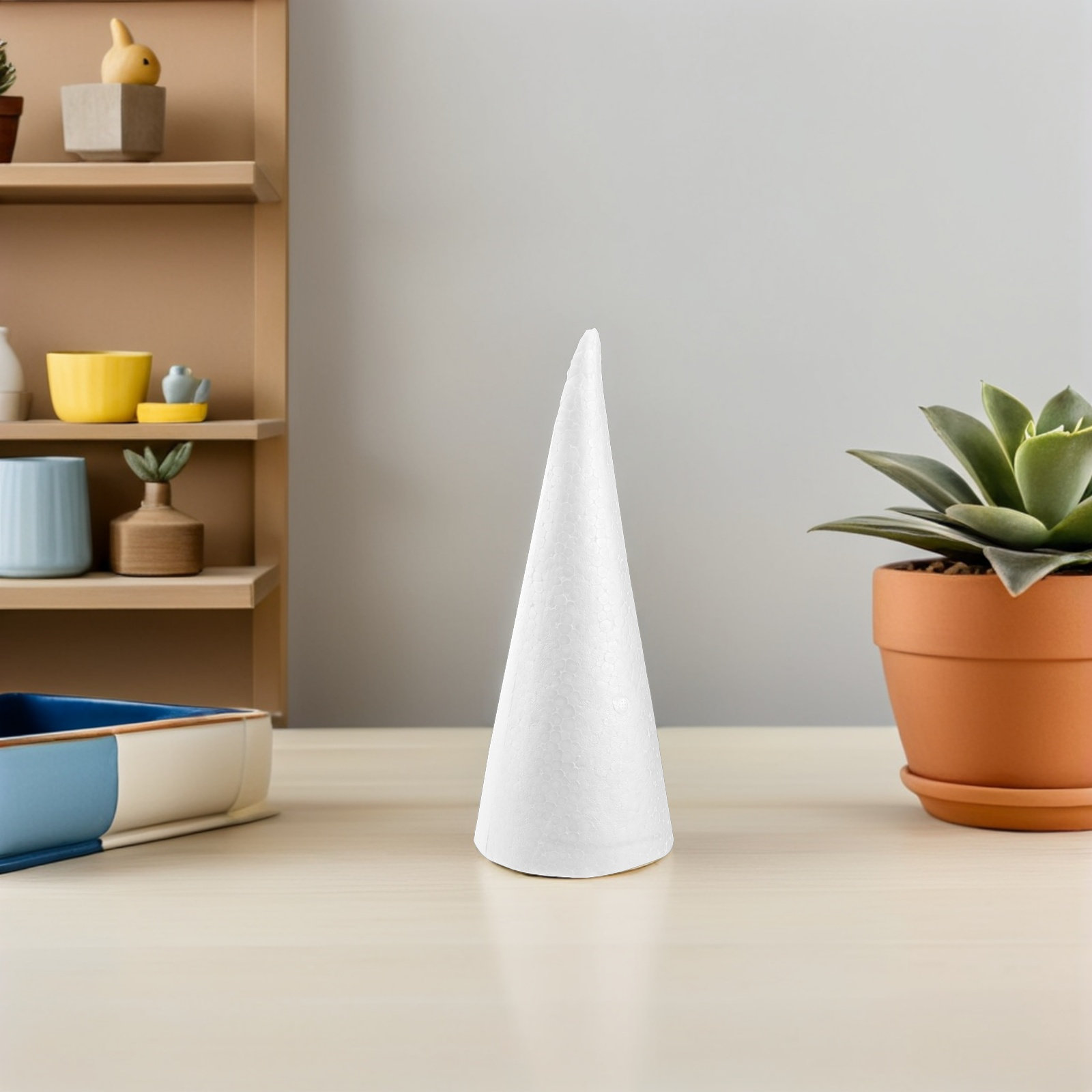 12 Cones de Espuma Brancos de  - Art Craft Christmas Tree avaliação e preço