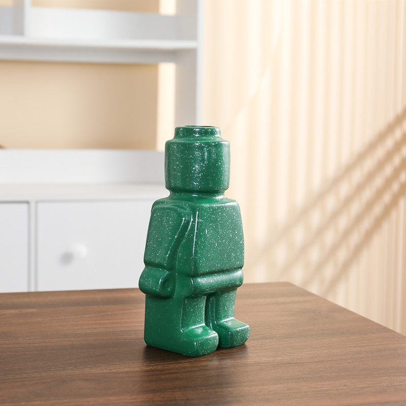 Pequeno robô seco flor vaso, c - Art Craft Robot avaliação e preço