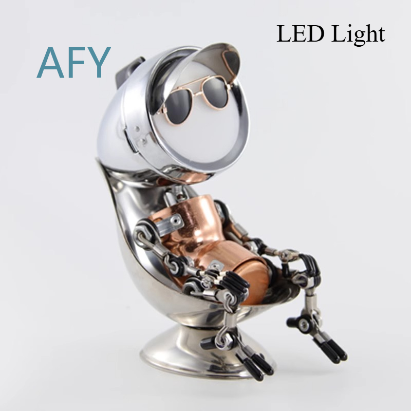 Luminária Robô Punk de Metal p - Art Craft Robot avaliação e preço