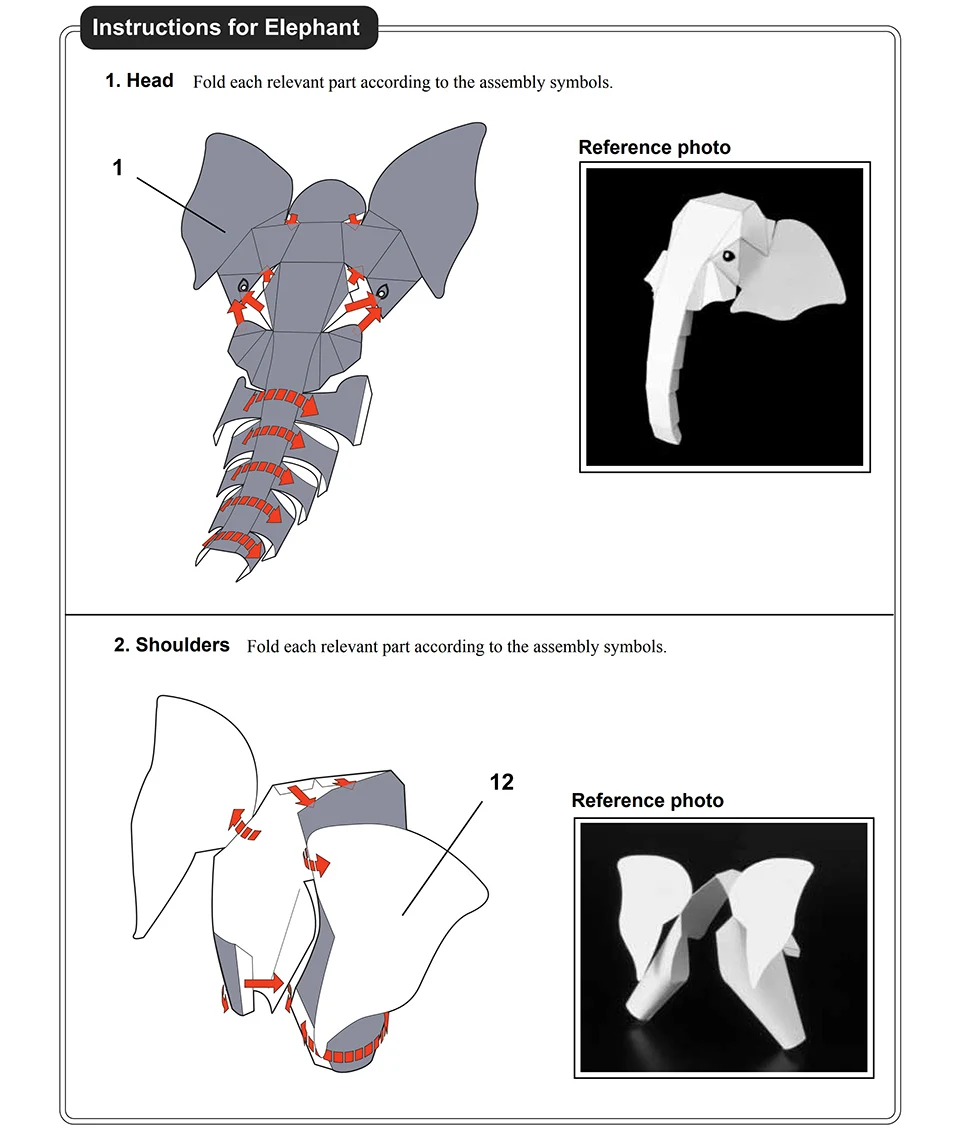 Elefante africano origami arte - Art Craft Elephant avaliação e preço