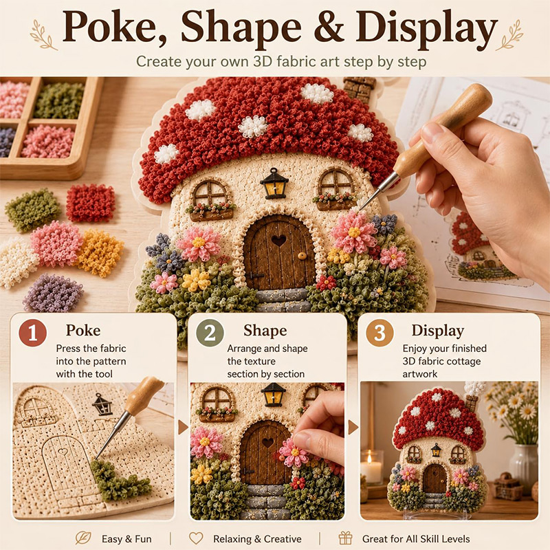 Kit DIY de Arte Poke 3D Casa C - Art Craft Decoration avaliação e preço