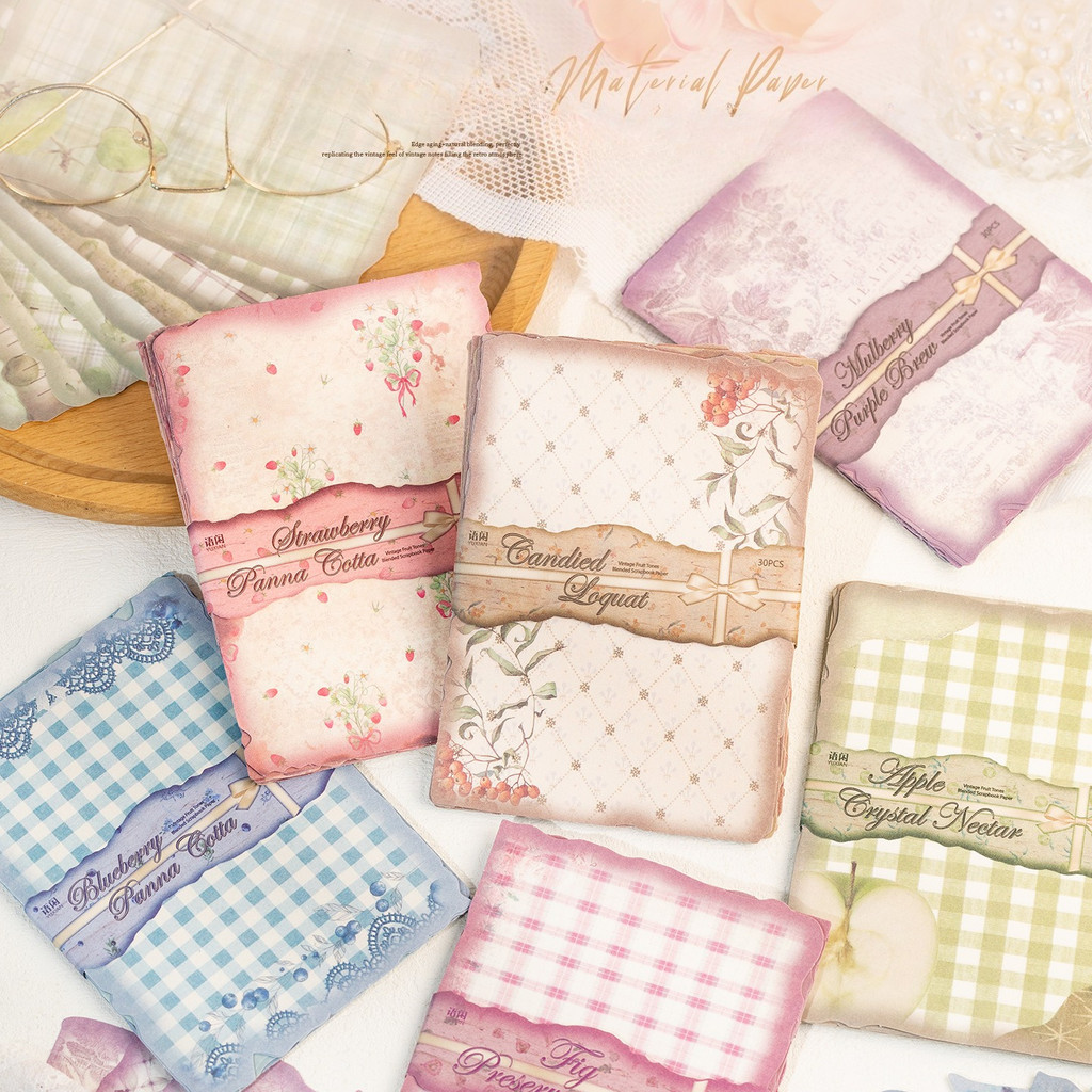 30 Folhas de Papel Vintage par - Art Craft Background avaliação e preço