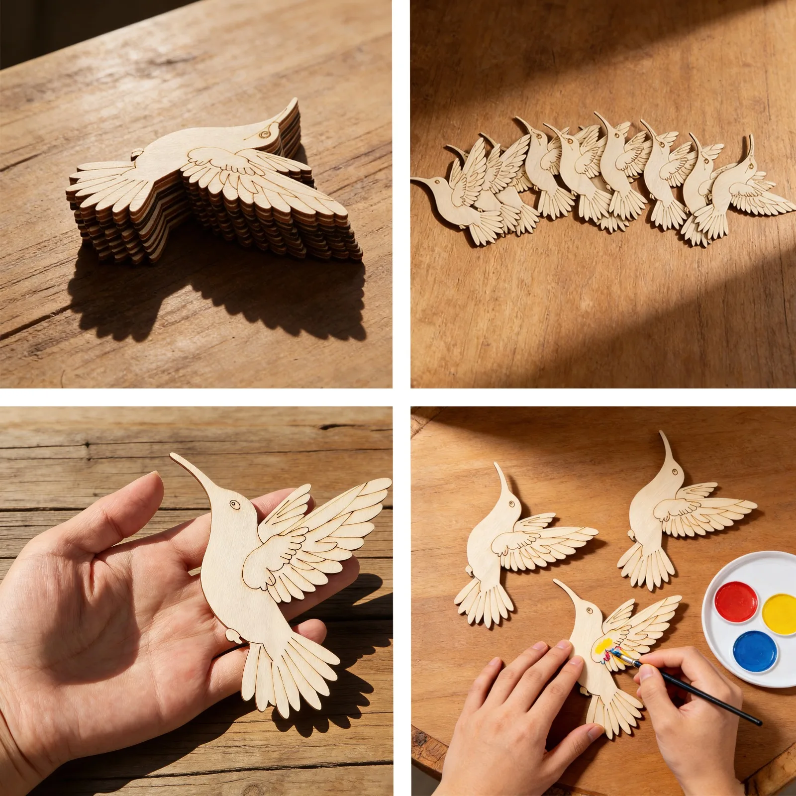 10 peças de recortes de madeir - Art Craft Decoration avaliação e preço