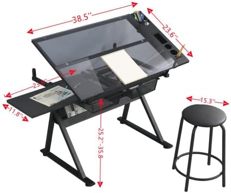 Mesa de Desenho em Vidro – Mes - Art And Craft Studio avaliação e preço