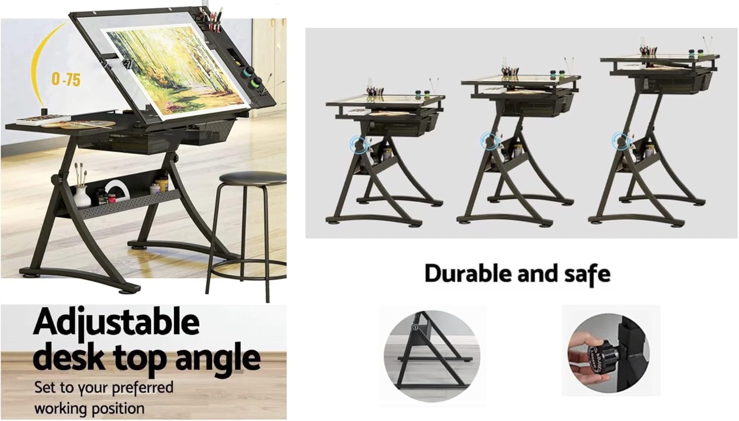 Mesa de Desenho em Vidro – Mes - Art And Craft Studio avaliação e preço