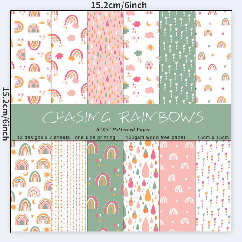 Conjunto de 24 Folhas de Papel - Art Craft Background avaliação e preço