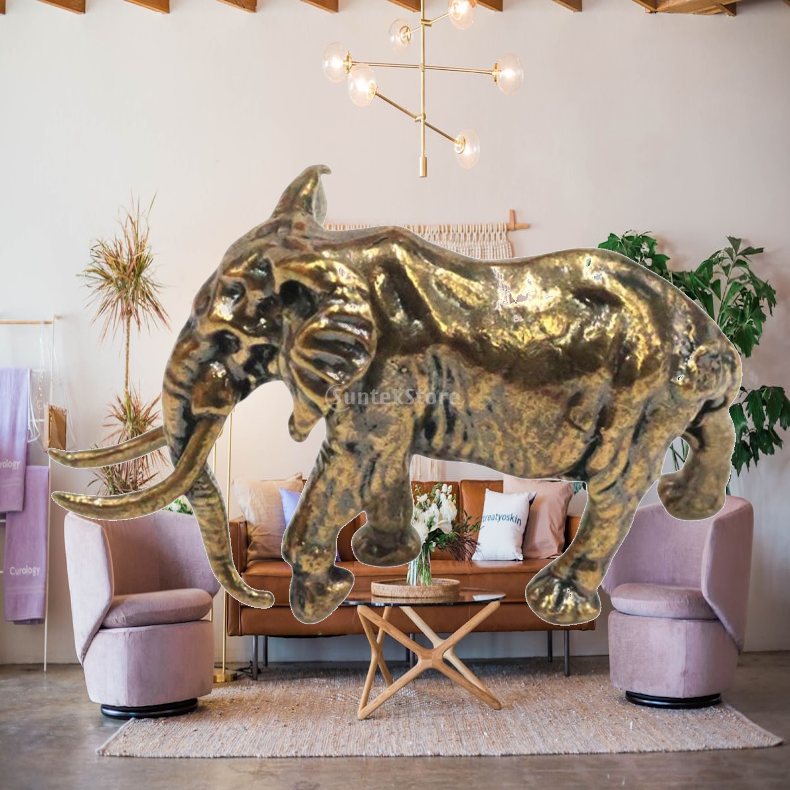 Ornamento de Elefante em Latão - Art Craft Elephant avaliação e preço